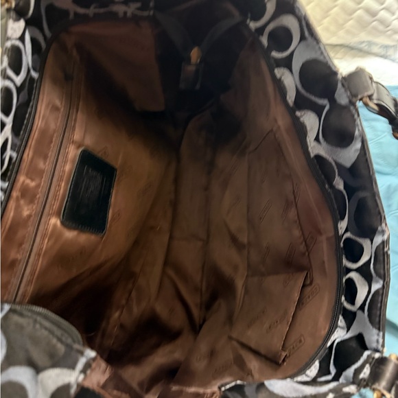 Coach Black and Brown Signature Patchwork Tote - Picture 3 of 13